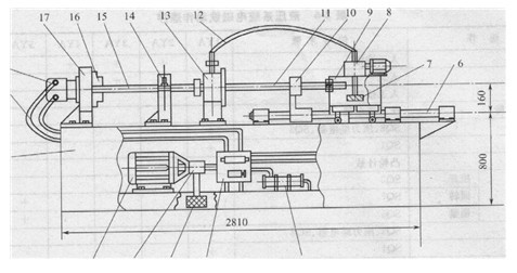 深孔鉆床主機(jī)結(jié)構(gòu)示意圖