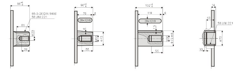 AKS5擺缸馬達(dá) 軸伸形式 鍵參數(shù)