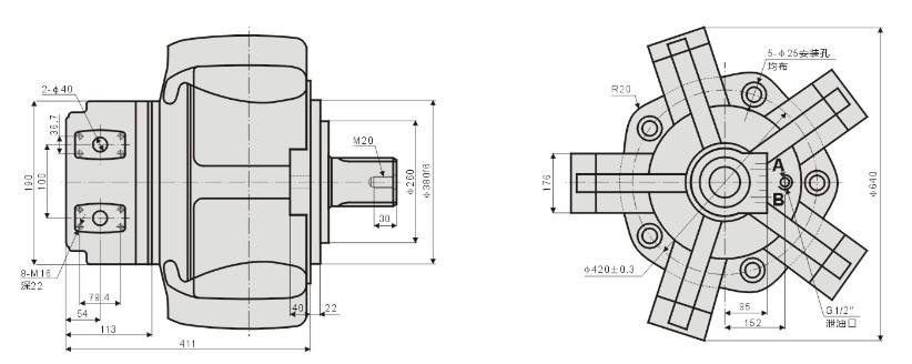 YLM31外五星液壓馬達